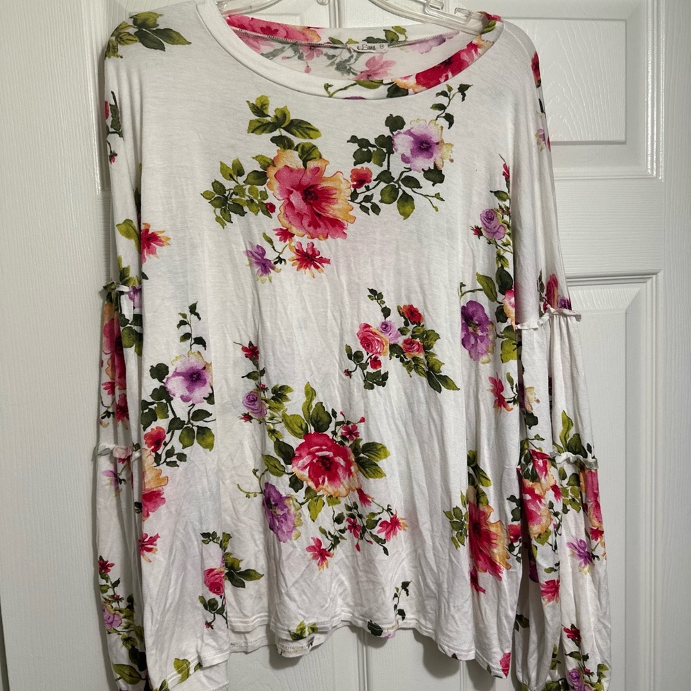 Floral Long Sleeve Women's Top